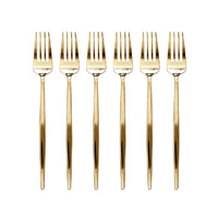 Shiny Gold Moderno Disposable Plastic Dinner Forks